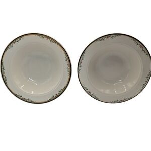 Homer Laughlin Seville‎ Salad Bowls Pasta Restaurant Ware Floral Set of Two SEE